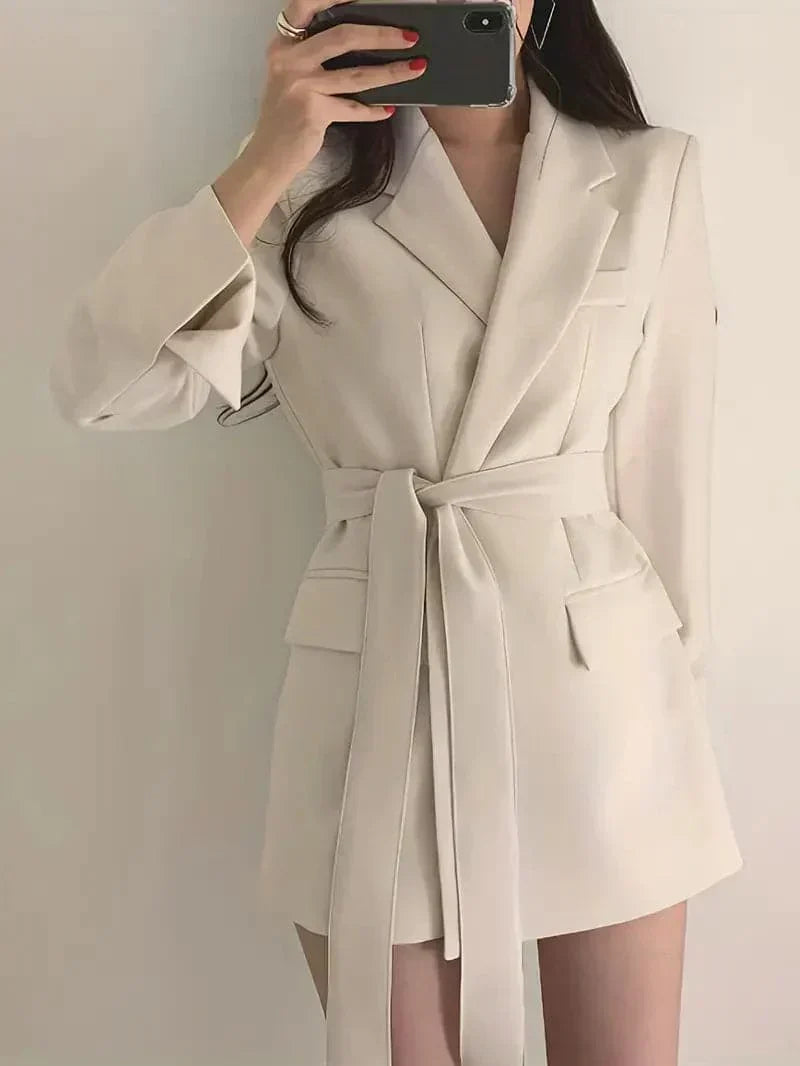 Nélia Dames Blazerjurk – Elegante Chic Tailleurjurk met Lange Mouwen voor Alle Gelegenheden