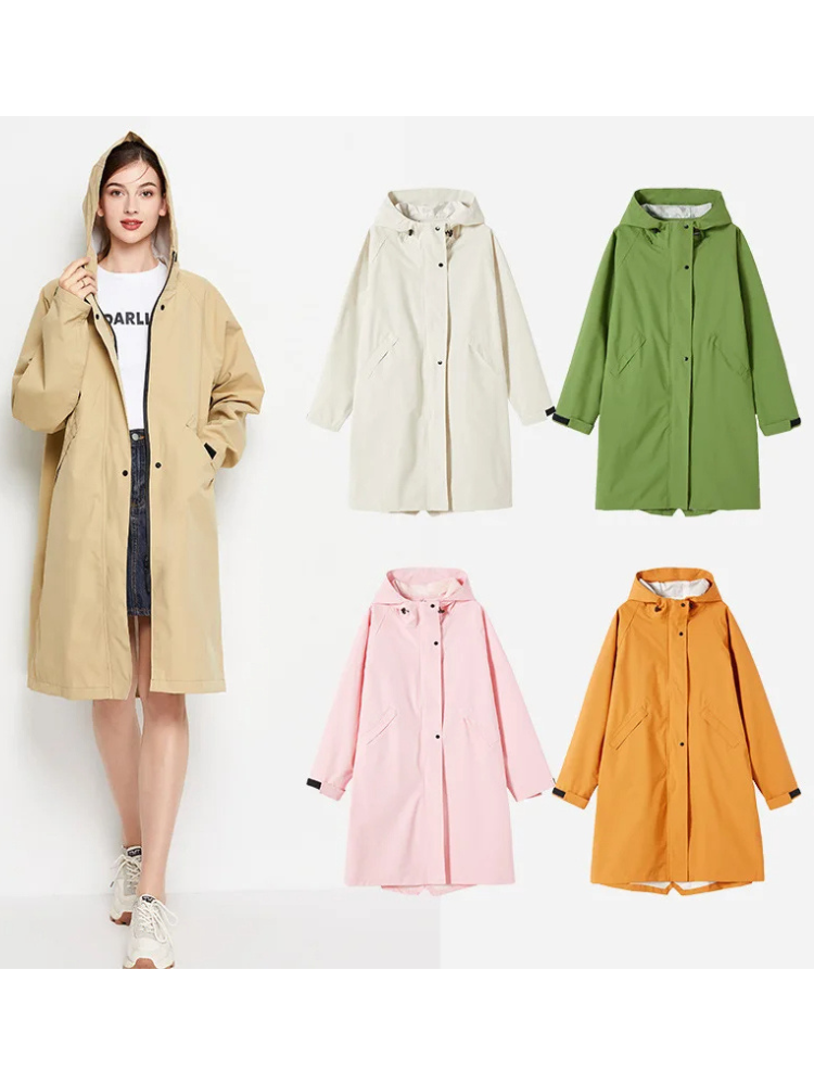 Malia Veste Femme Imperméable – Légère Coupe-Vent avec Capuche Ajustable & Poches Pratiques