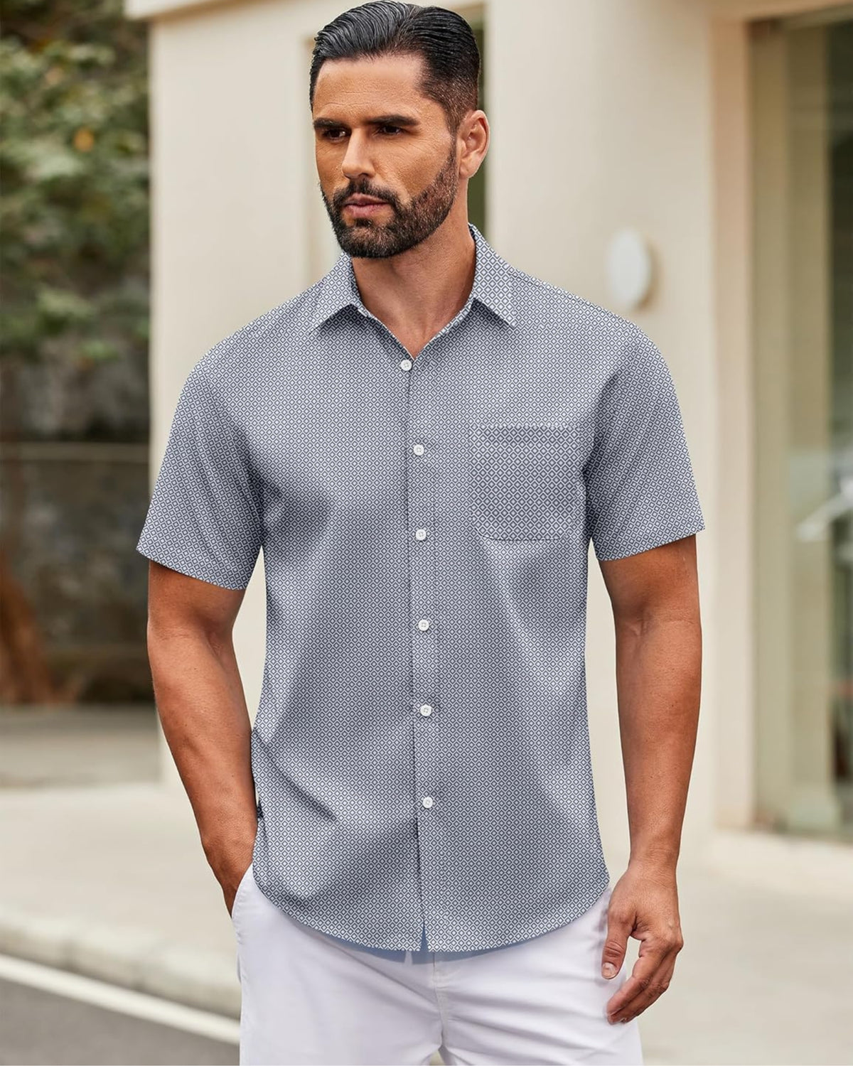 Harold Pánská Košile – Košile s Krátkými Rukávy, Styl Casual Chic & Letní Pohodlí