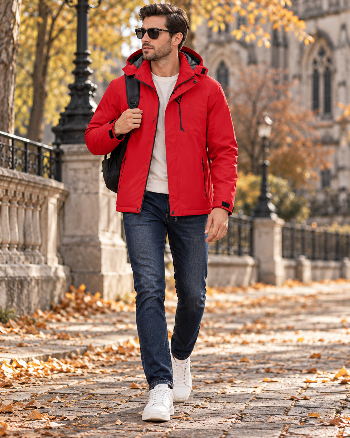 Emilio Veste Pluie Homme Imperméable – Capuche Amovible, Coupe-Vent Légère Outdoor