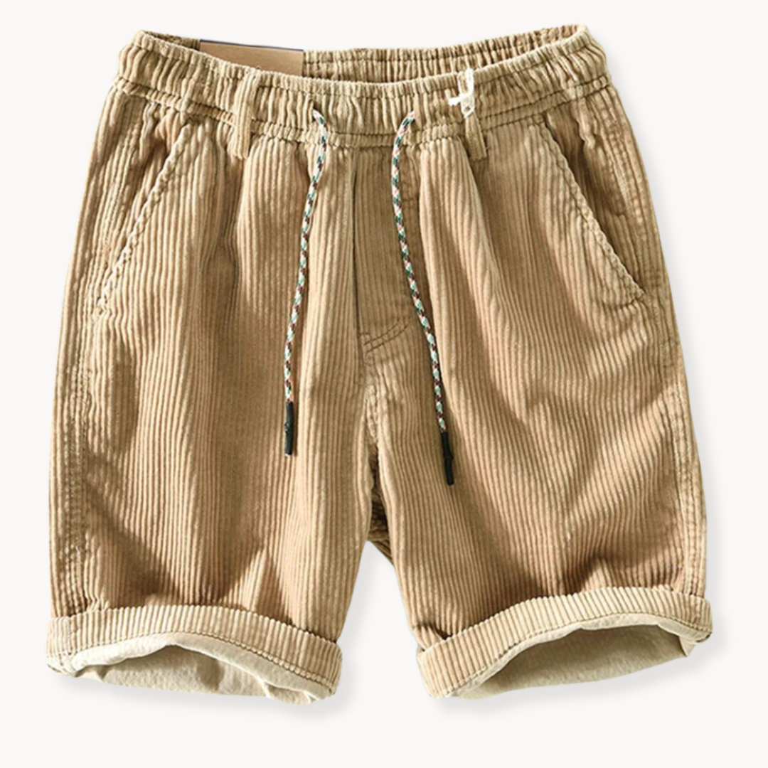 Short en Velours Homme Keith – Short d’Été Réglable en Coton Doux avec Coupe Confortable