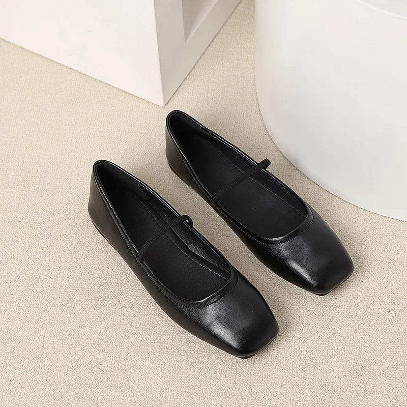 Maggie Ballerines Femme – Elegantní a moderní metalické boty s hranatou špičkou
