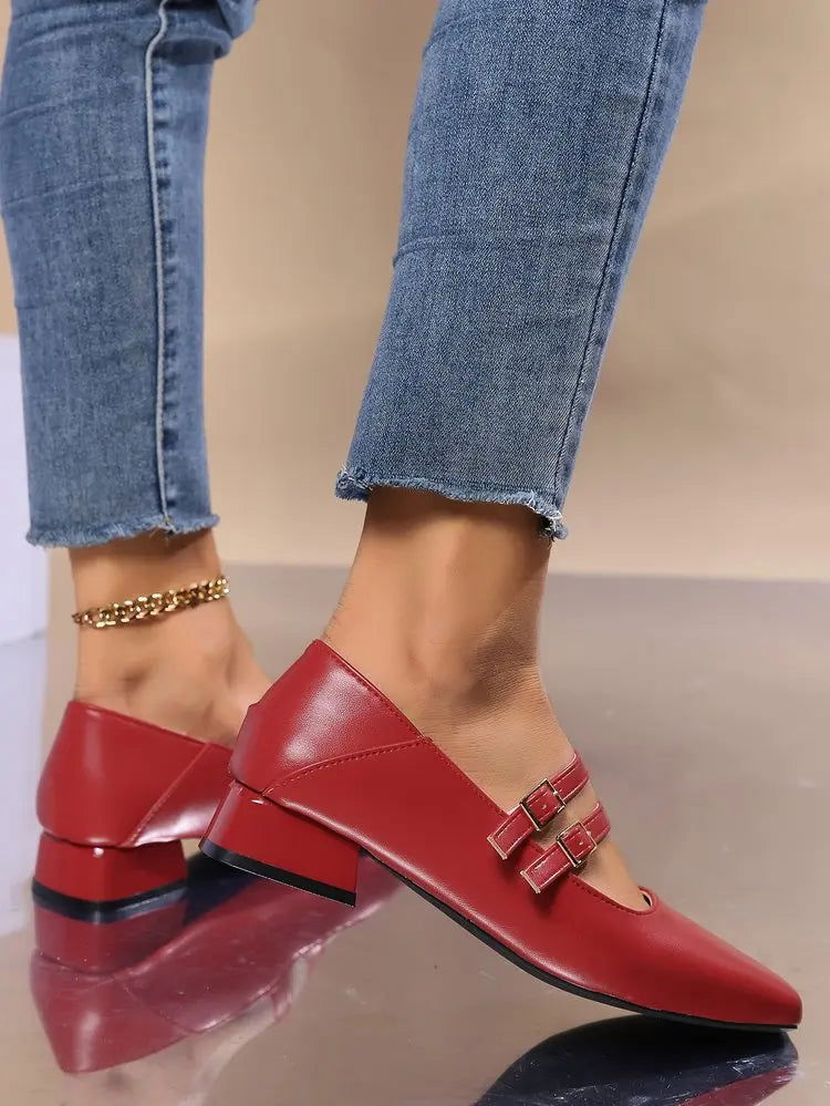 Luciana Μπαλαρίνες Γυναικεία – Κομψά Παπούτσια με Διπλά Λουράκια & Άνετο Στυλ