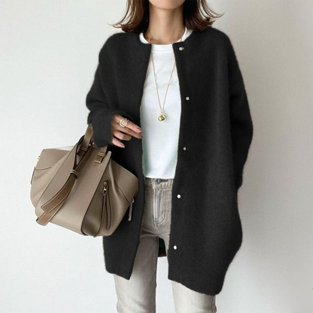 Amelia Gilet Femme Elegant – Cardigan Chic & Komfortabel i Højkvalitets Strik