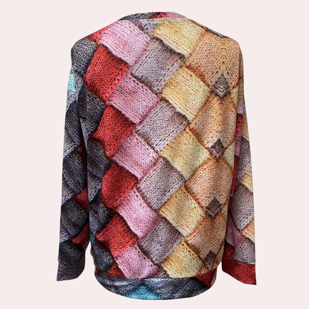Karina Pull Femme – Pull en Maille Coloré, Style Décontracté & Confort Tendance