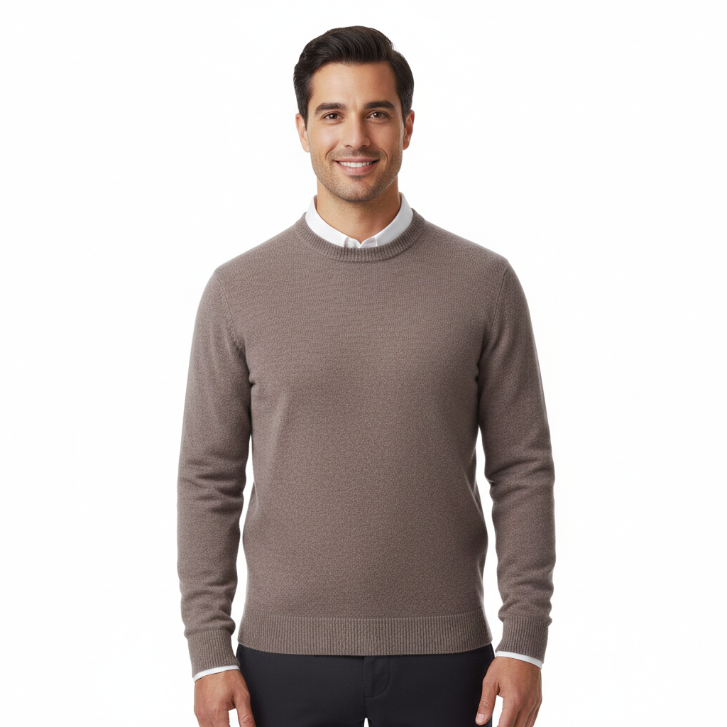 Camisola Cameron com Gola Redonda para Homem – Camisola em Lã Merino Premium Elegante e Respirável