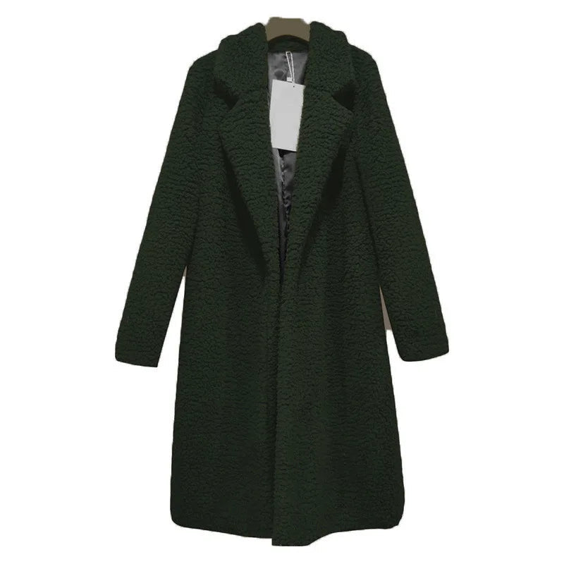 Elara Long Coat Women – Comfortable Loose Fit & Winter Protection