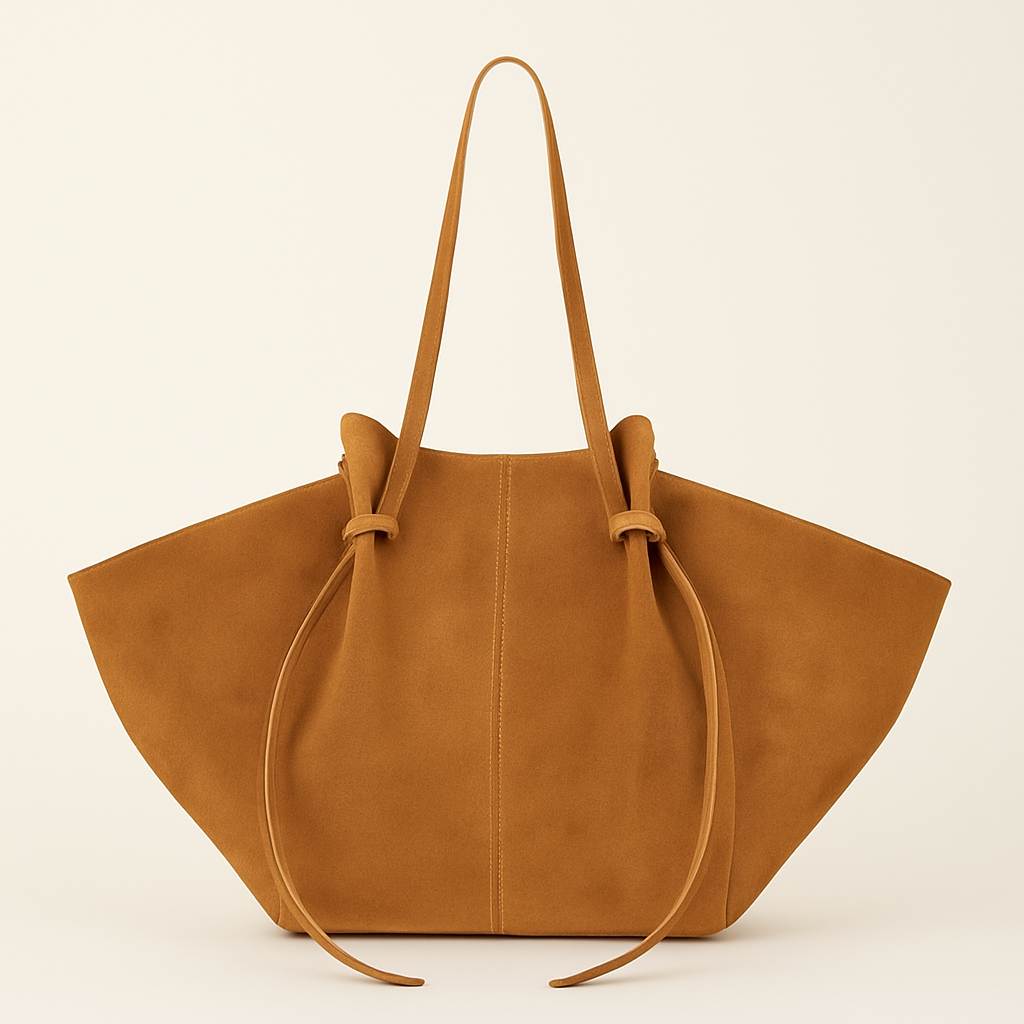 Borsa tote da donna Lydia - Grande taglia in morbida pelle scamosciata, elegante e in stile bohémien chic