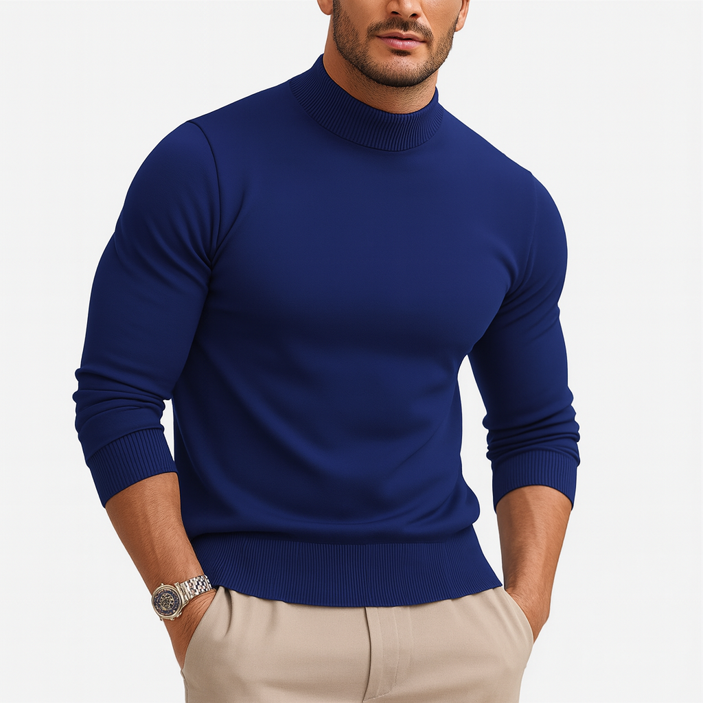 Leonardo Camisola de Gola Alta Homem – Malha Suave Premium com Estilo Moderno e Elegante