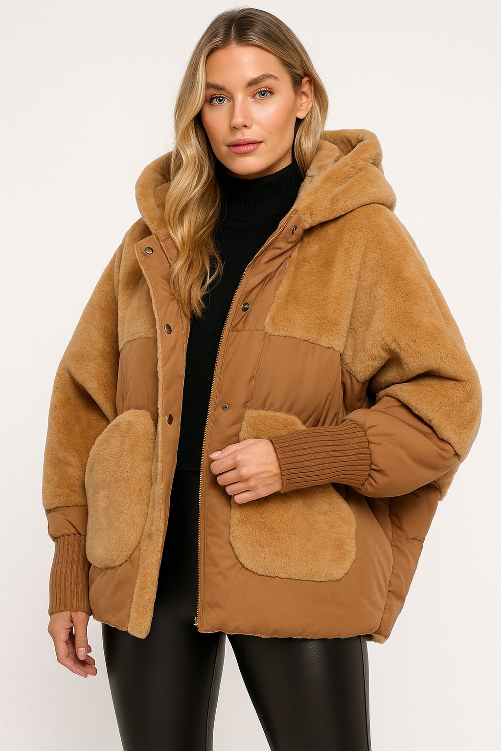 Sapphire Manteau Hiver Femme – Veste Chaude Unicolore avec Coupe Confortable et Élégante