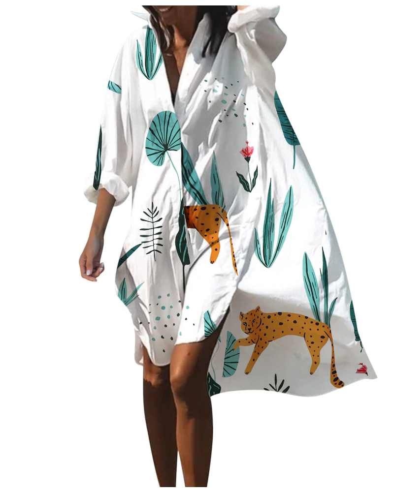 Naïa női kimono ruha – hosszú bohém, könnyed kaftán japán és marokkói stílusú strandkendő