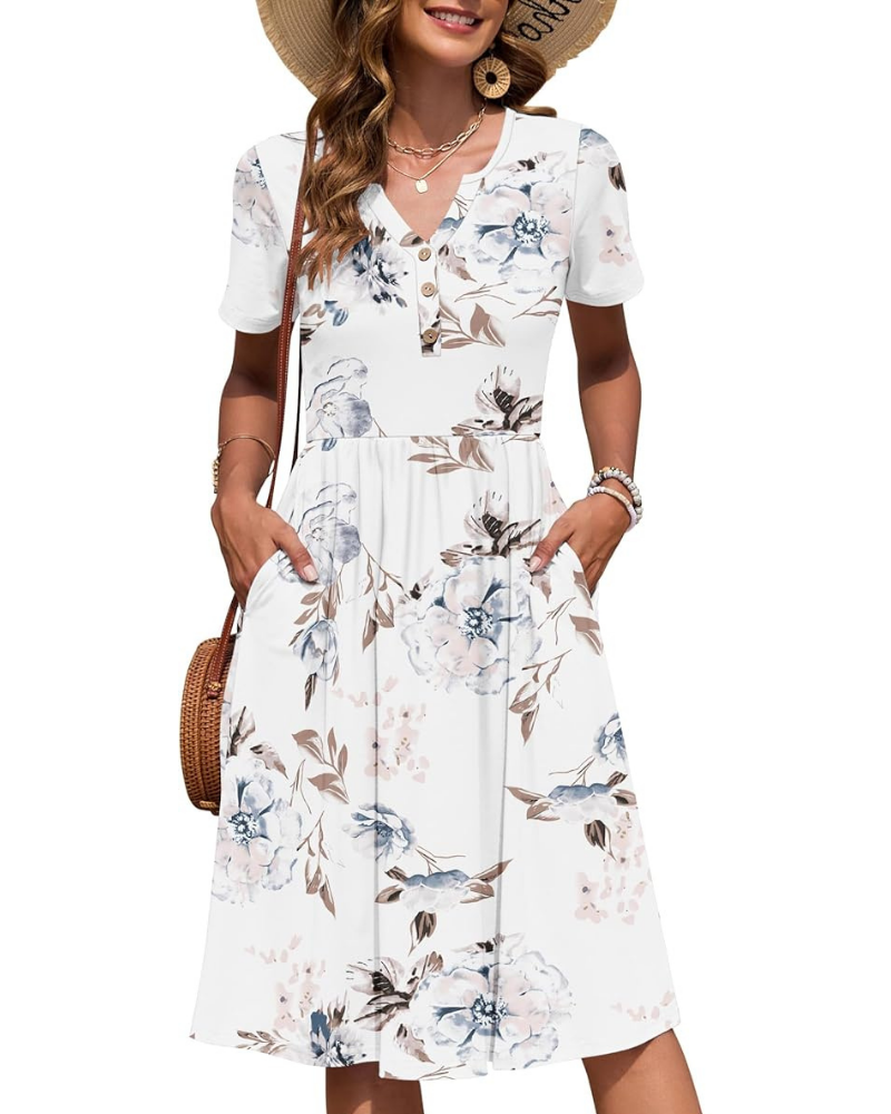 Gabby Damesbadjas – V-hals, Empire Taille & Plissé Snit met Zakjes Elegante Zomer