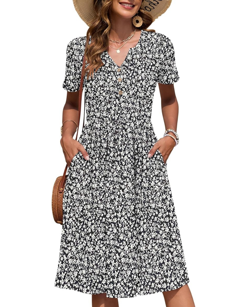 Gabby Damesbadjas – V-hals, Empire Taille & Plissé Snit met Zakjes Elegante Zomer