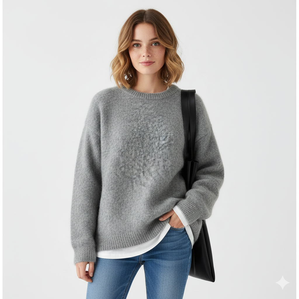 Emgie Oversize Dame Trøje – Ultra-Blød Strik, Afslappet Pasform & Elegant Stil