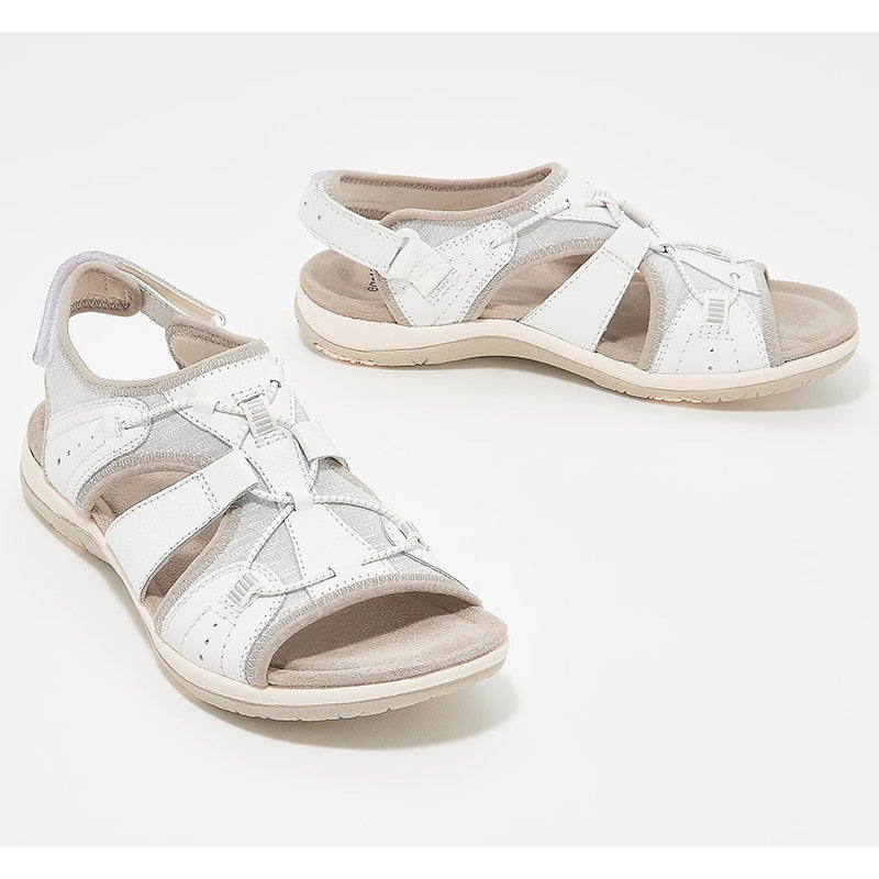 Tanya Sandales de Marche Femme – Confort Ergonomique à Bout Ouvert & Brides Réglables