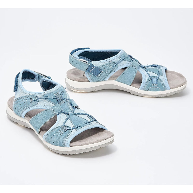 Tanya Sandales de Marche Femme – Confort Ergonomique à Bout Ouvert & Brides Réglables