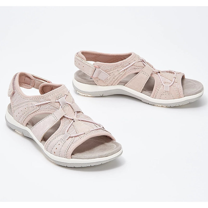 Tanya Sandales de Marche Femme – Confort Ergonomique à Bout Ouvert & Brides Réglables