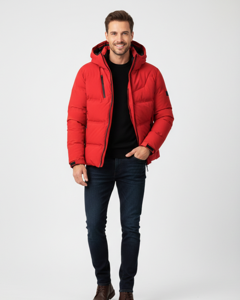 Rubio Pánska lyžiarska bunda Eindhoven – úzky strih, teplá s kapucňou