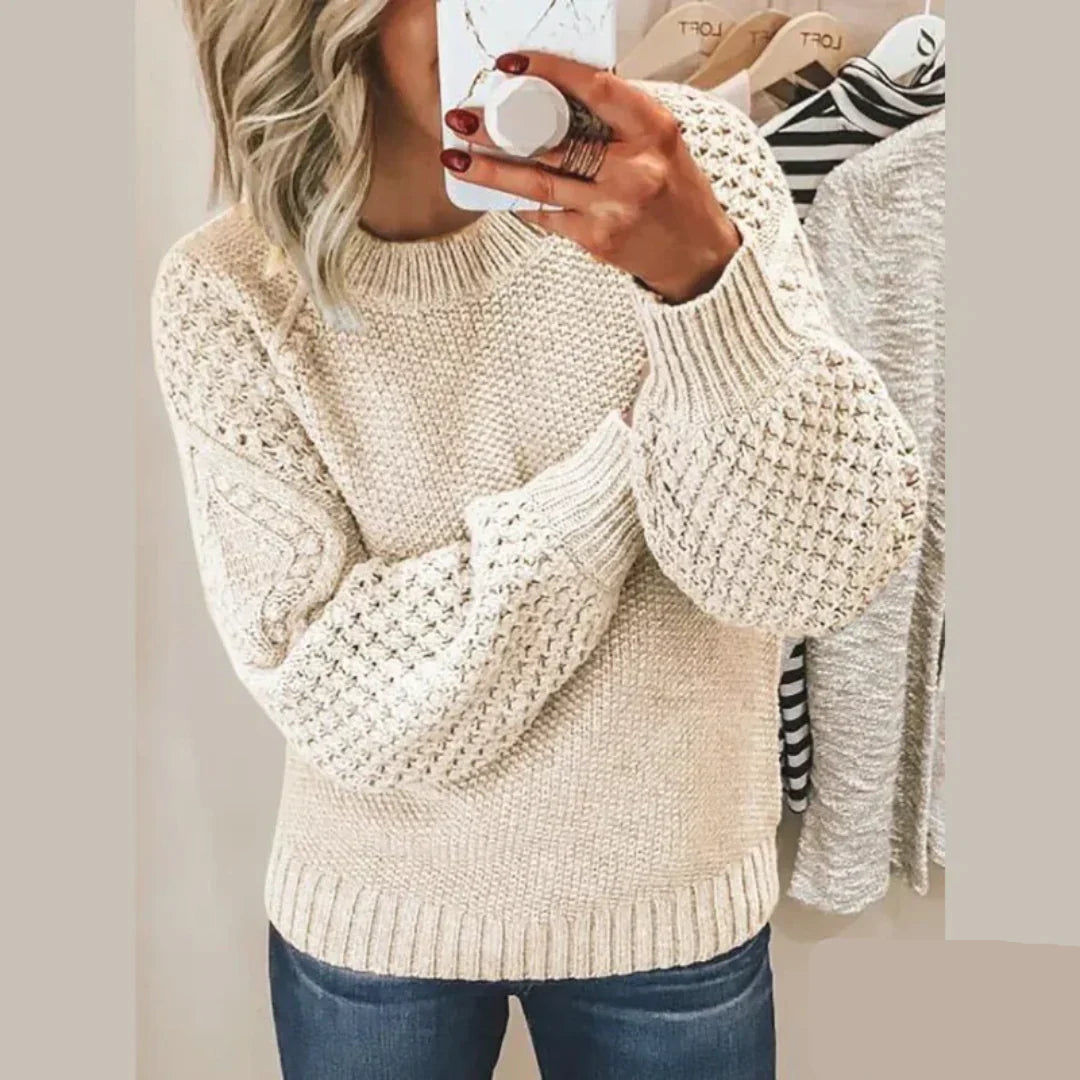 Kayla Pull Femme – Pull Classique en Laine Douce & Chaude au Style Intemporel