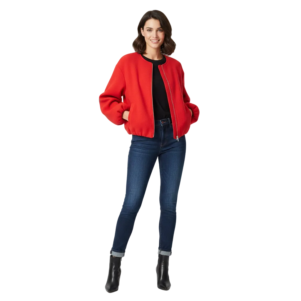 Mexi Bomber Femme Oversize Gris – Coupe Décontractée & Style Minimaliste Moderne