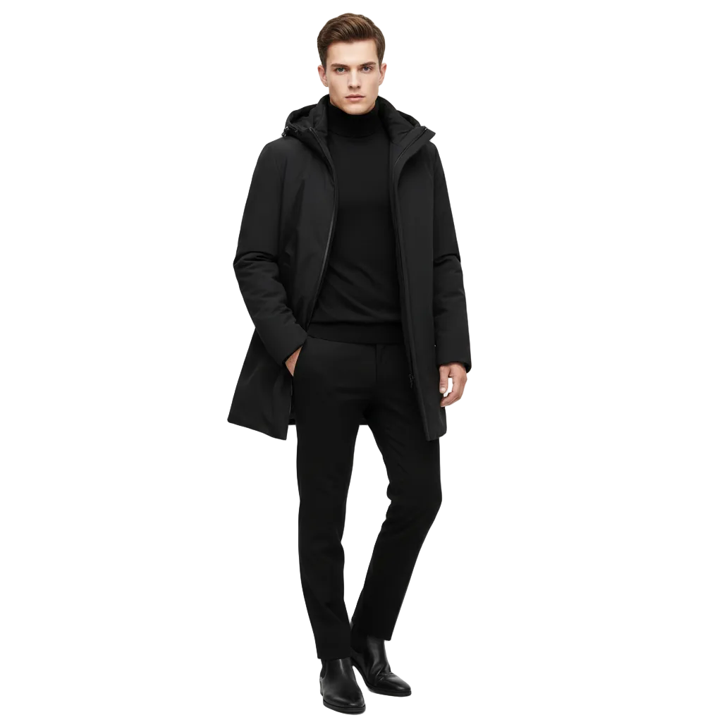 Yan Veste d’Hiver Homme Imperméable – Coupe Regular, Capuche & Protection Contre le Froid