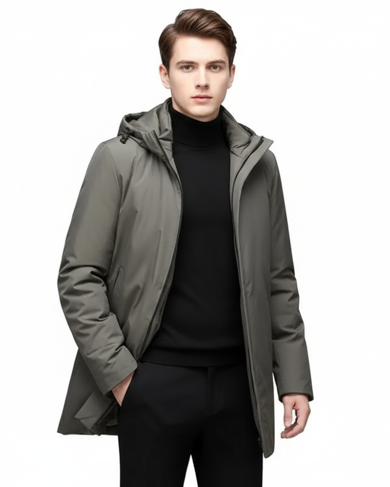 Jamiel Kurtka Zimowa Męska Wodoodporna – Płaszcz o Regularnym Kroju z Kapturem i Ochroną Przed Wiatrem