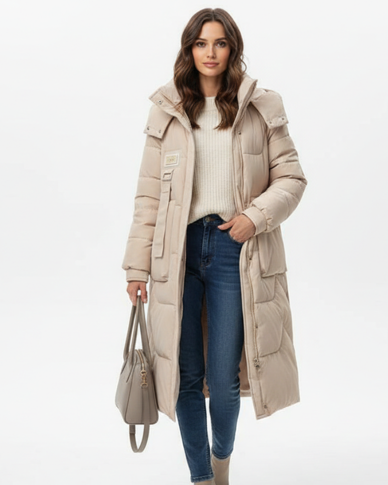 Diana Manteau Puffer Femme Long – Coupe Oversize, Capuche Chaude & Style Hiver