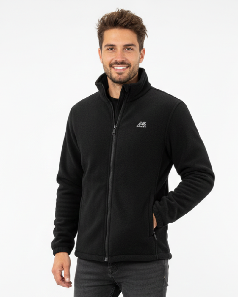 Alex Unisex fleecová bunda – teplá bunda s dvojitou sherpa podšívkou, stojacím golierom a zipsom