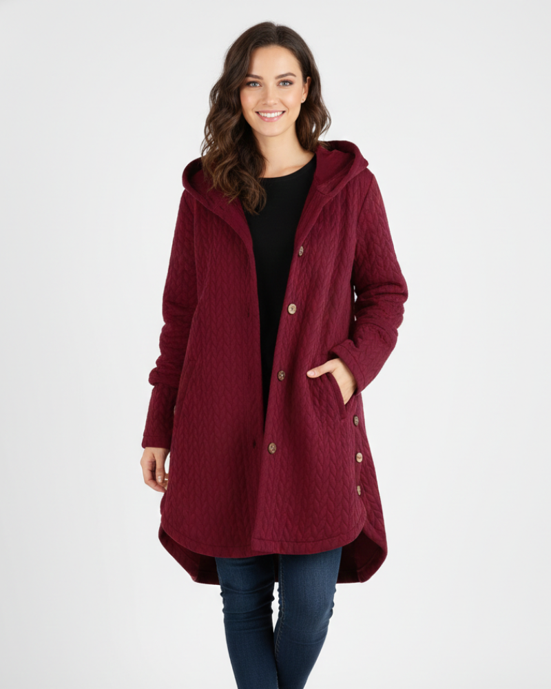 Sascha Wintermantel – Lange Warme Jacke mit Komfortschnitt und Wetterschutz