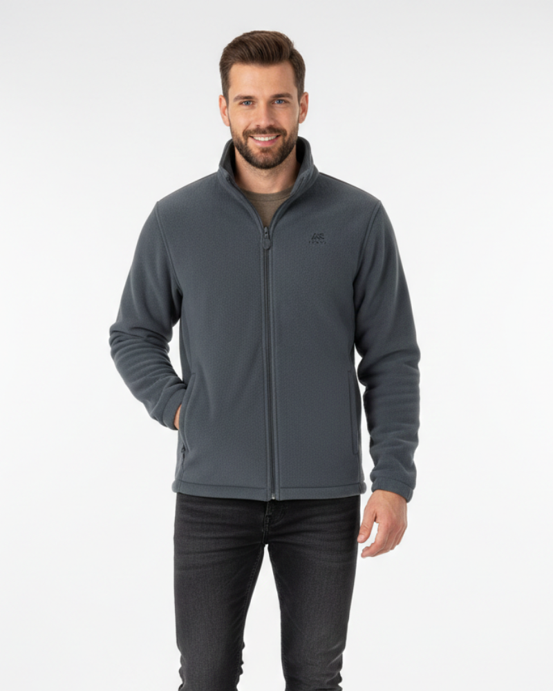 Alex Veste Fleece Unisexe – Jacket Doublé Sherpa Chaud avec Col Montant & Fermeture Zippée