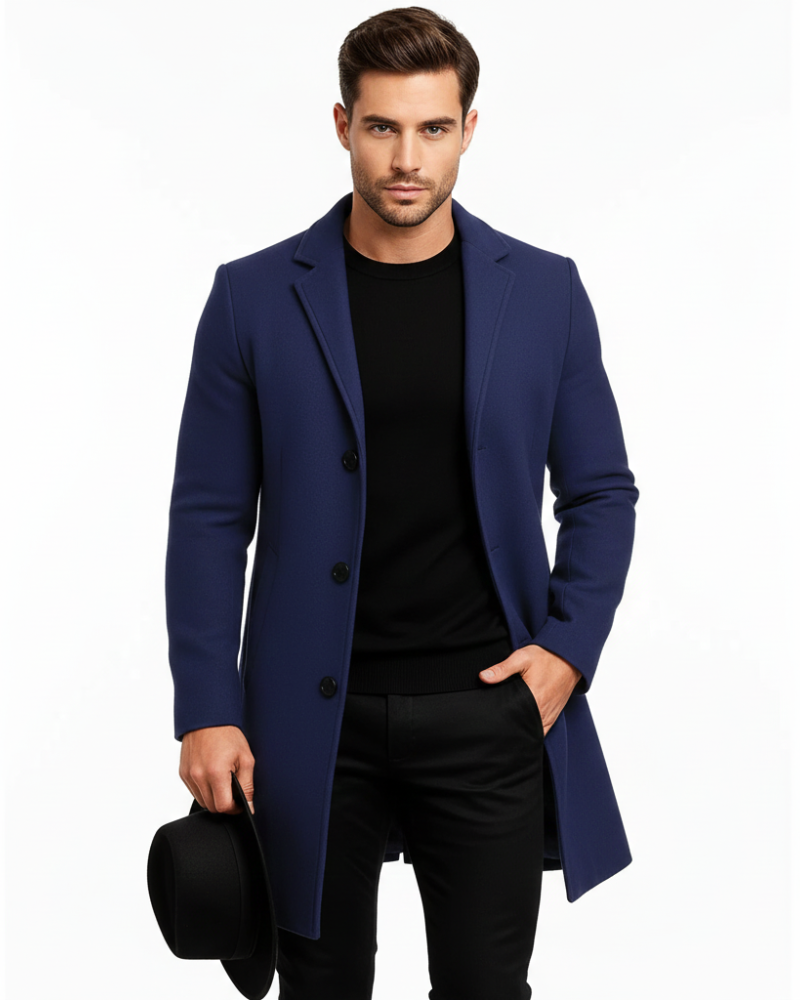 Ian Abrigo de Invierno para Hombre | Abrigo Largo con Botones | Diseño Cortavientos y Elegante