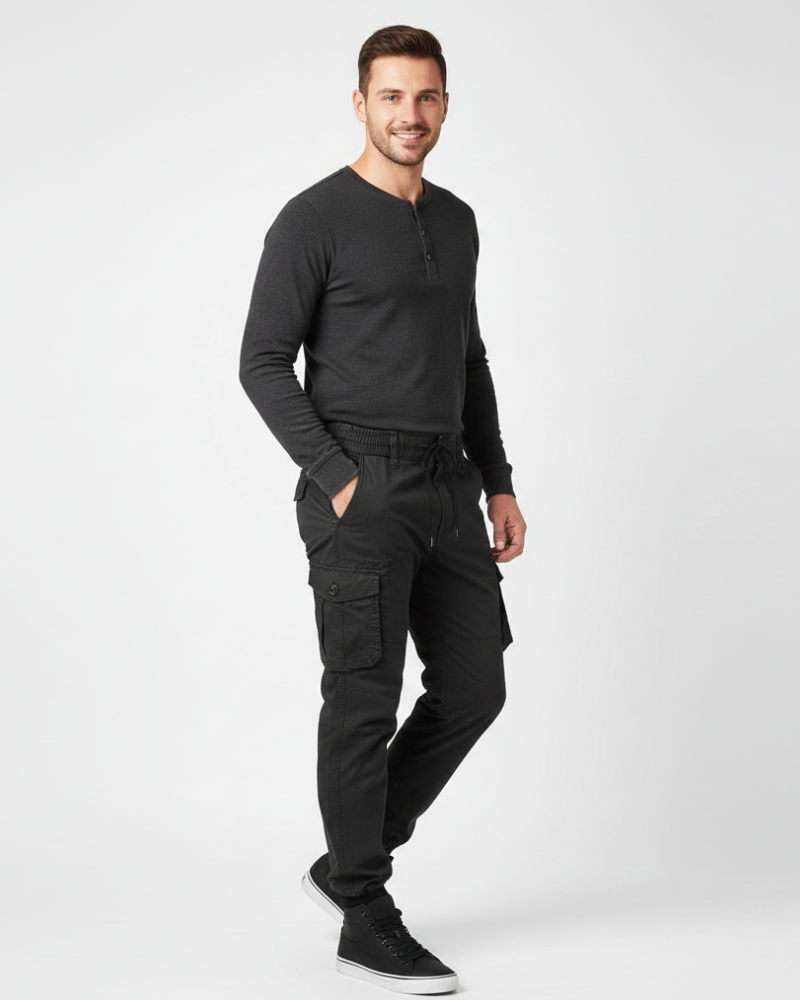 Theodore férfi cargo nadrág rugalmas derékrésszel – kényelmes hétköznapi nadrág