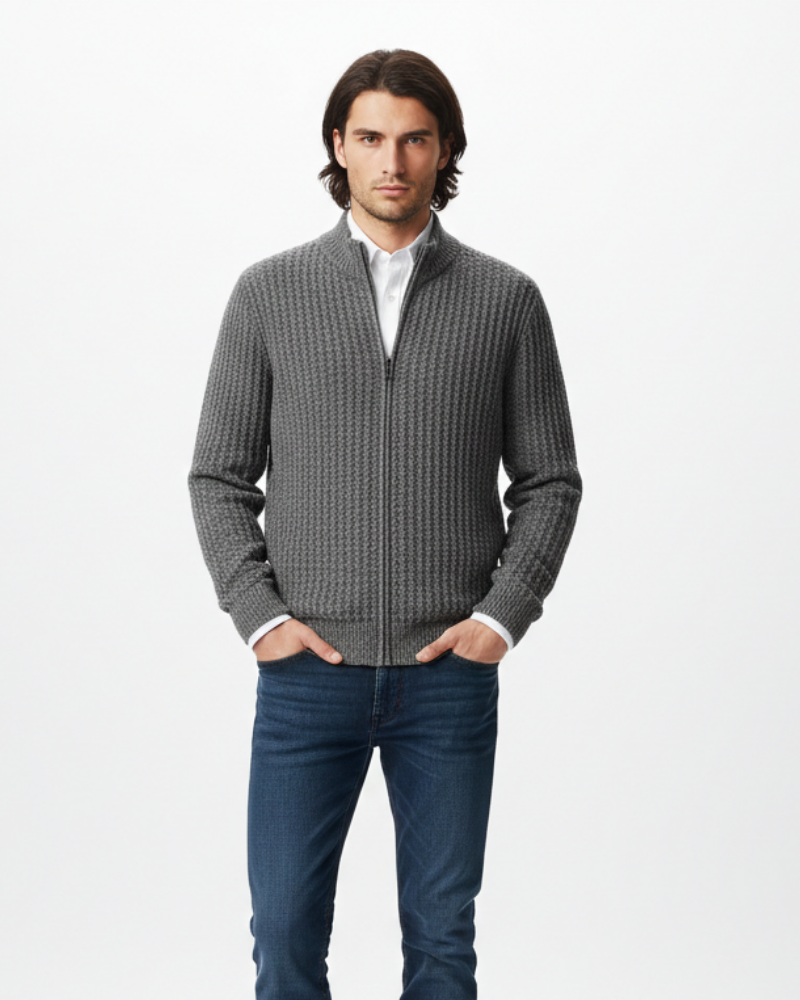 Kamizelka męska Danny z wełny merynosów – z pełnym zamkiem, oddychająca i zapewniająca komfort termiczny