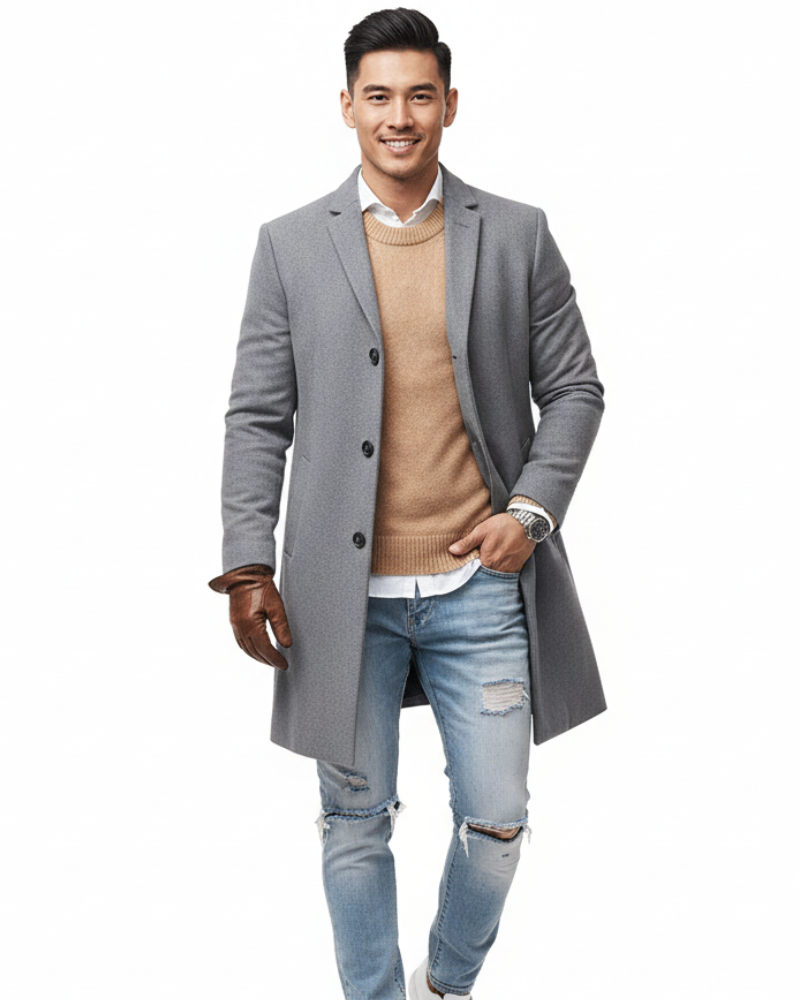 Norlan Herenjas met Enkele Knopen – Slim Fit & Moderne Stijl