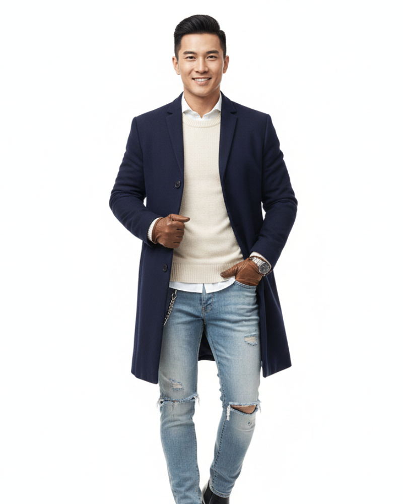 Norlan Herenjas met Enkele Knopen – Slim Fit & Moderne Stijl