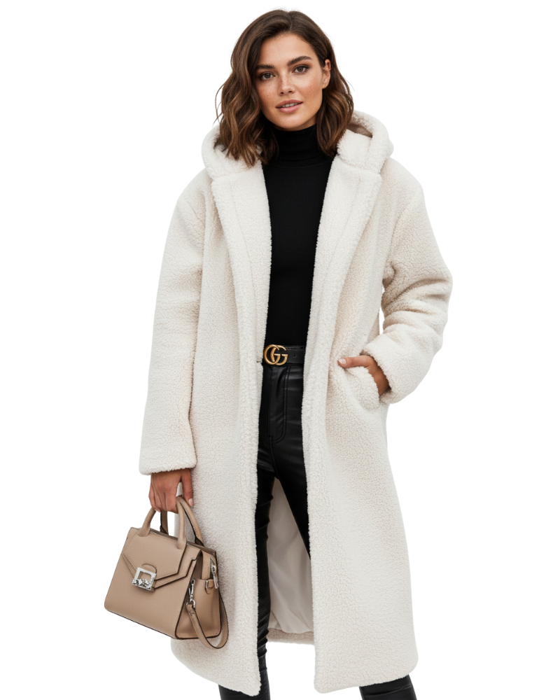Nelia Manteau Teddy Femme – Veste Oversize Douce & Chaude pour Looks Hiver Élégants