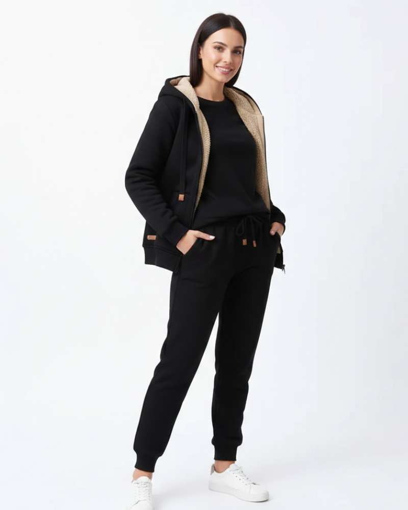 Arianna Ensemble Homewear Femme – Tenue Deux Pièces Douce en Velours Chaud & Confortable