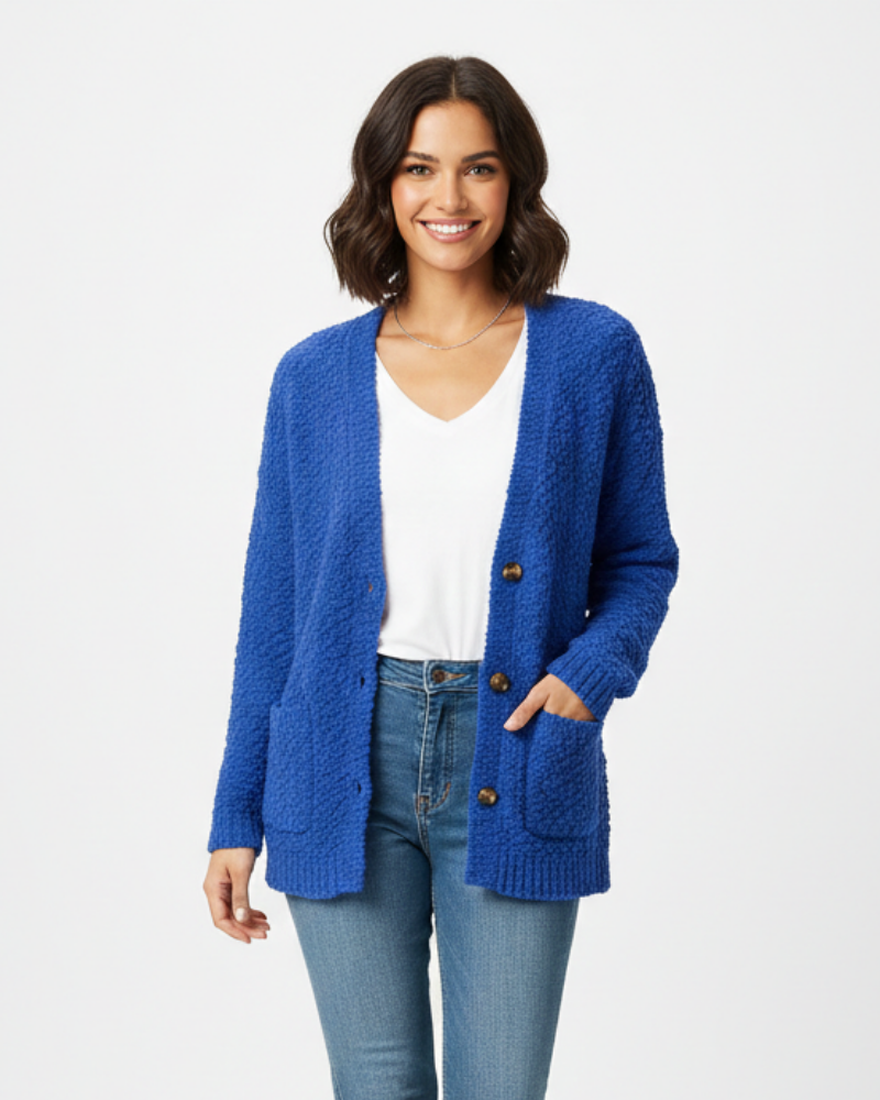 Milas Dame Plysvest – Blød Casual Vest med Lommer og Afslappet Pasform