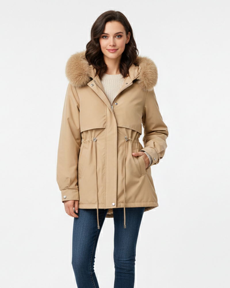 Nina Damen-Wintermantel – Elegante Warme Jacke mit Schmeichelhafter Passform & Thermoisolierung