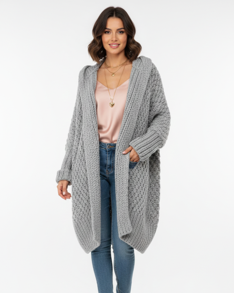 Nora Cardigan Hiver Femme – Gilet Élégant et Chaud au Design Moderne et Polyvalent