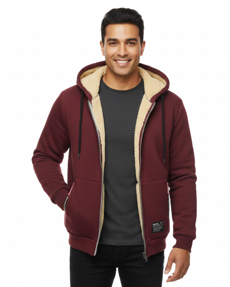 Zedrick Hoodie Zippée Homme – Sweat Doublé Chaud avec Capuche Confortable