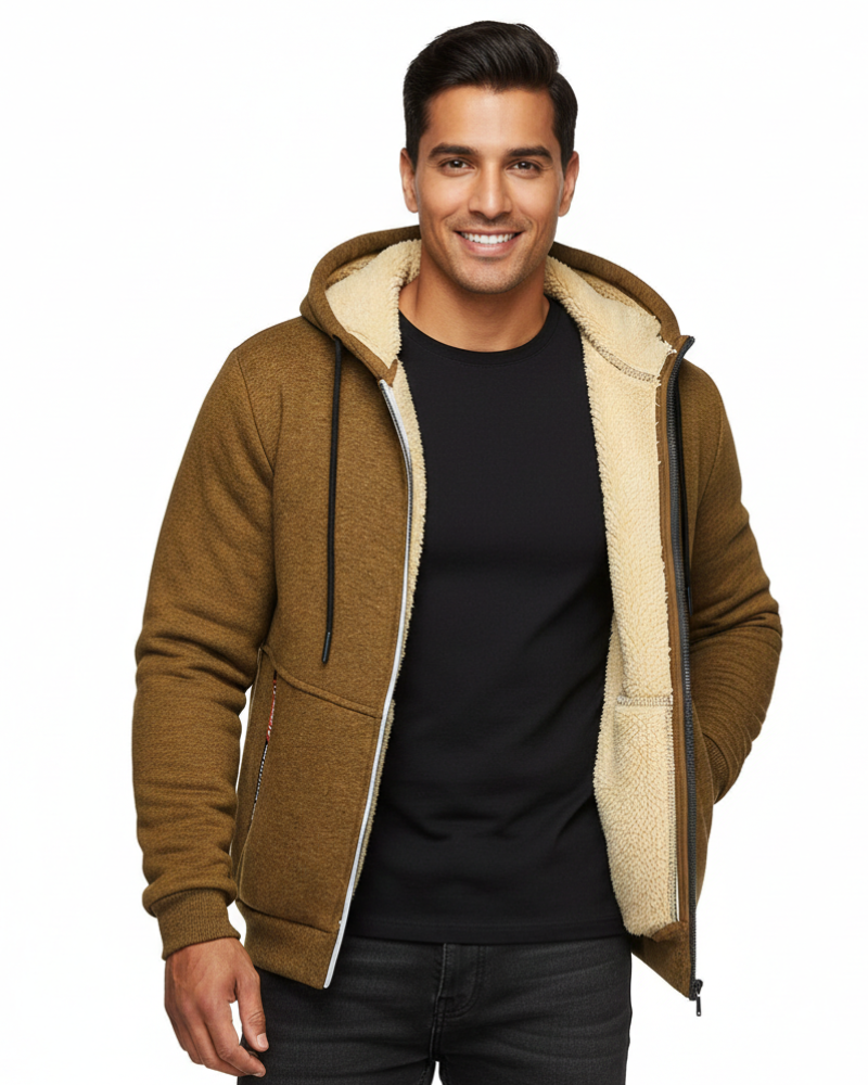 Zedrick Hoodie Zippée Homme – Sweat Doublé Chaud avec Capuche Confortable