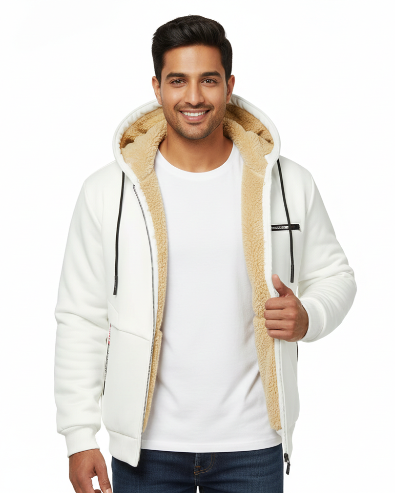 Zedrick Hoodie Zippée Homme – Sweat Doublé Chaud avec Capuche Confortable