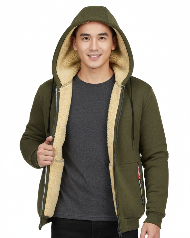 Zedrick Hoodie Zippée Homme – Sweat Doublé Chaud avec Capuche Confortable