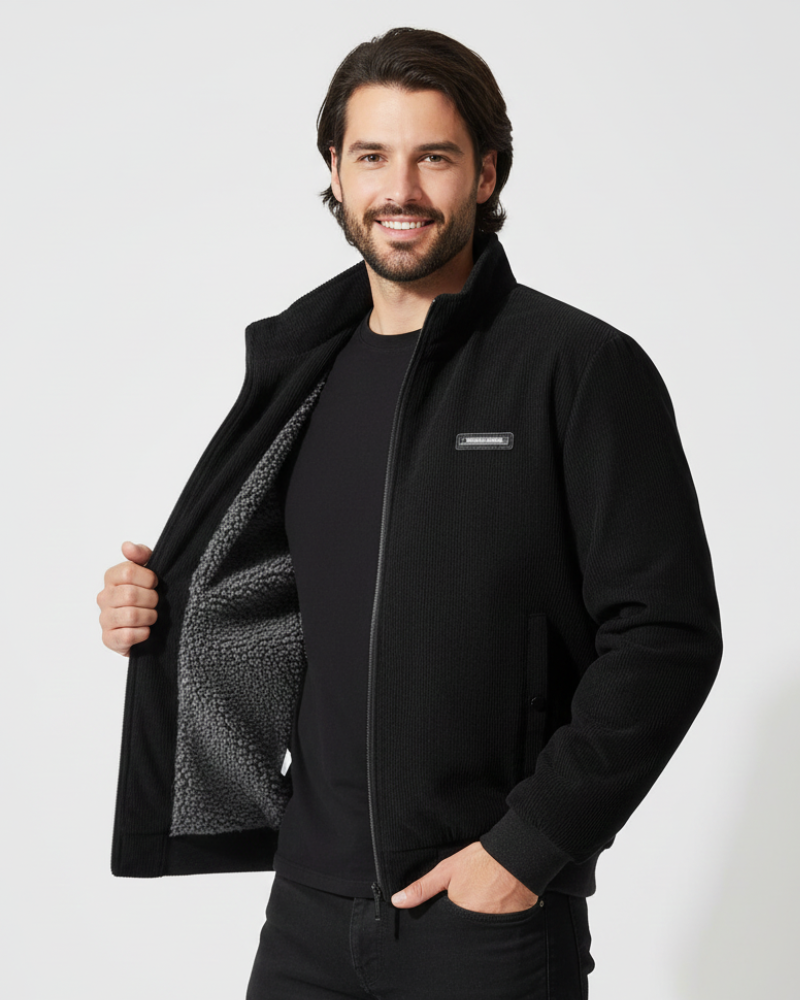 Glenn Kurtka Sztruksowa Męska – Ciepła Kurtka Podszyta Sherpą z Komfortowym Krojem