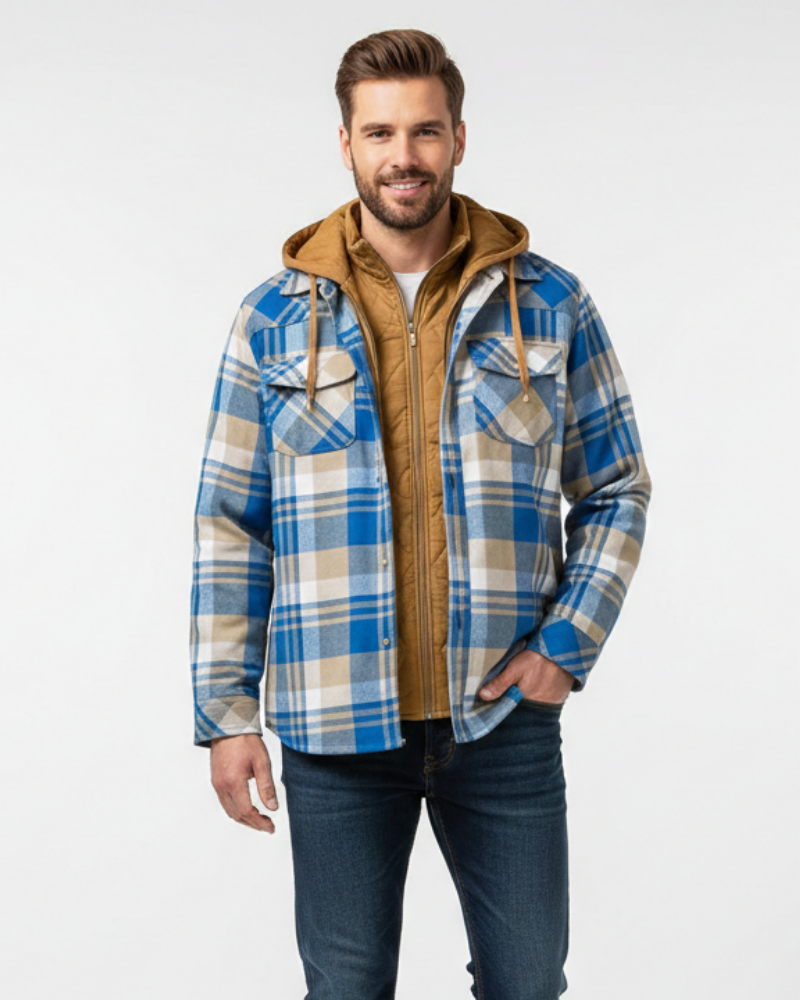 Zandro Veste Bûcheron Homme – Jacket Lumberjack Chaude et Respirante au Style Moderne