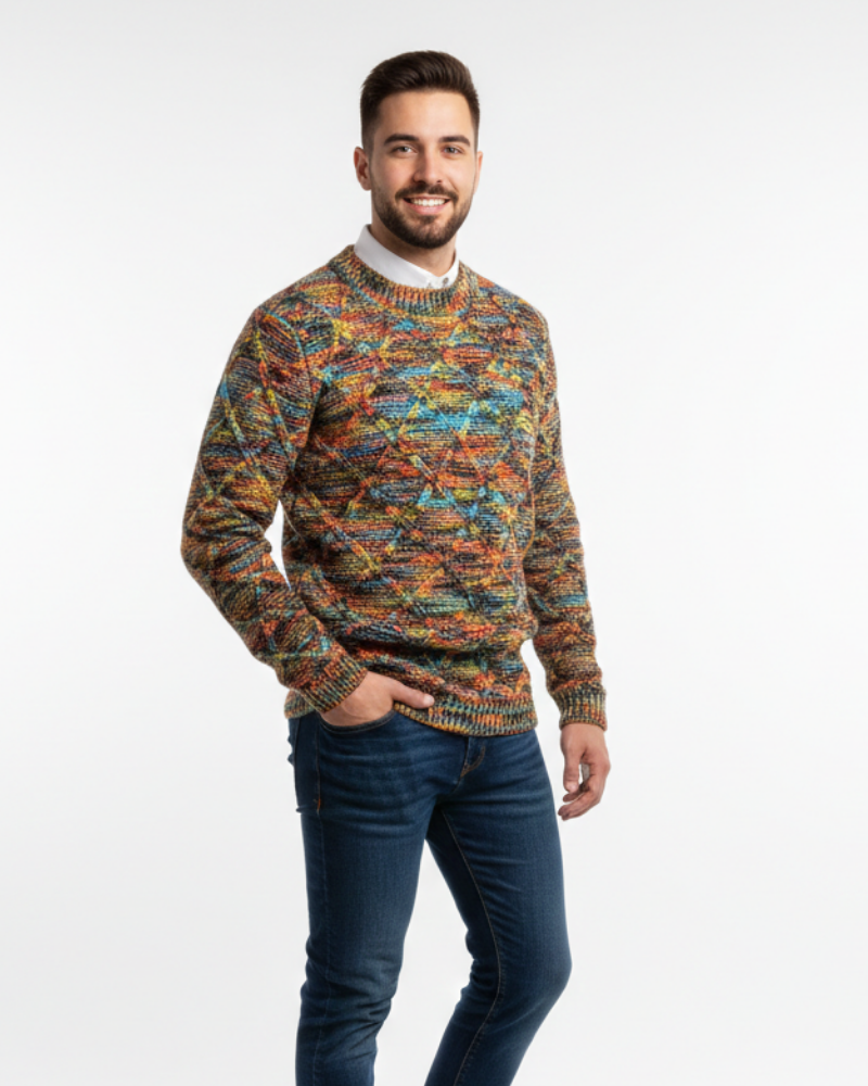 Dominic Pull Homme Maille Épaisse – Tricot Chaud, Style Moderne & Confort Hiver