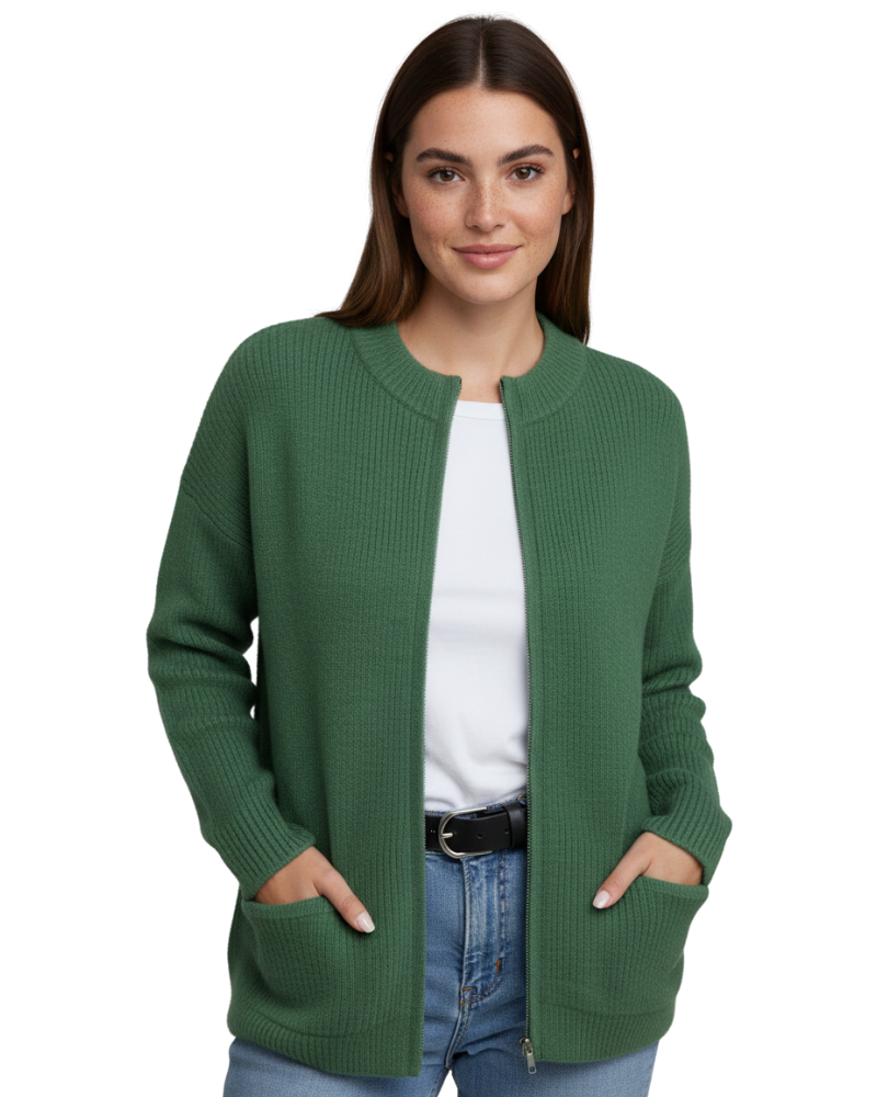 Layla Kamizelka Damska – Miękka Kurtka na Zamek z Komfortowym Krojem i Wszechstronnym Stylem