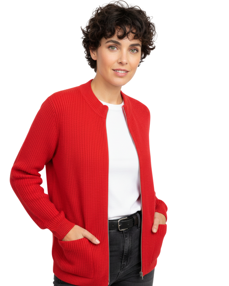 Layla Kamizelka Damska – Miękka Kurtka na Zamek z Komfortowym Krojem i Wszechstronnym Stylem