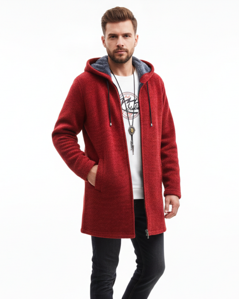 Jeff Μπουφάν Χειμερινό Ανδρικό – Ζεστό Κομψό Μπουφάν με Ρυθμιζόμενη Κουκούλα & Φερμουάρ Κλεισίματος